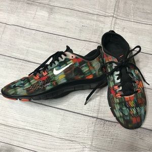 Nike Women’s Free 5.0 Trainer Fit 4 Print City Lights Running Shoes Size 7